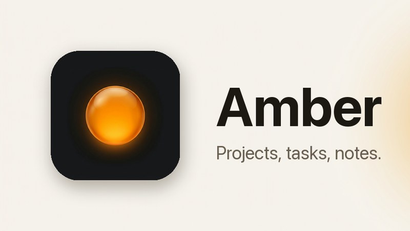 Amber, projects, tasks and notes